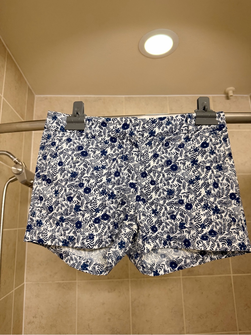 J. Crew Women’s Floral Navy and White Shorts